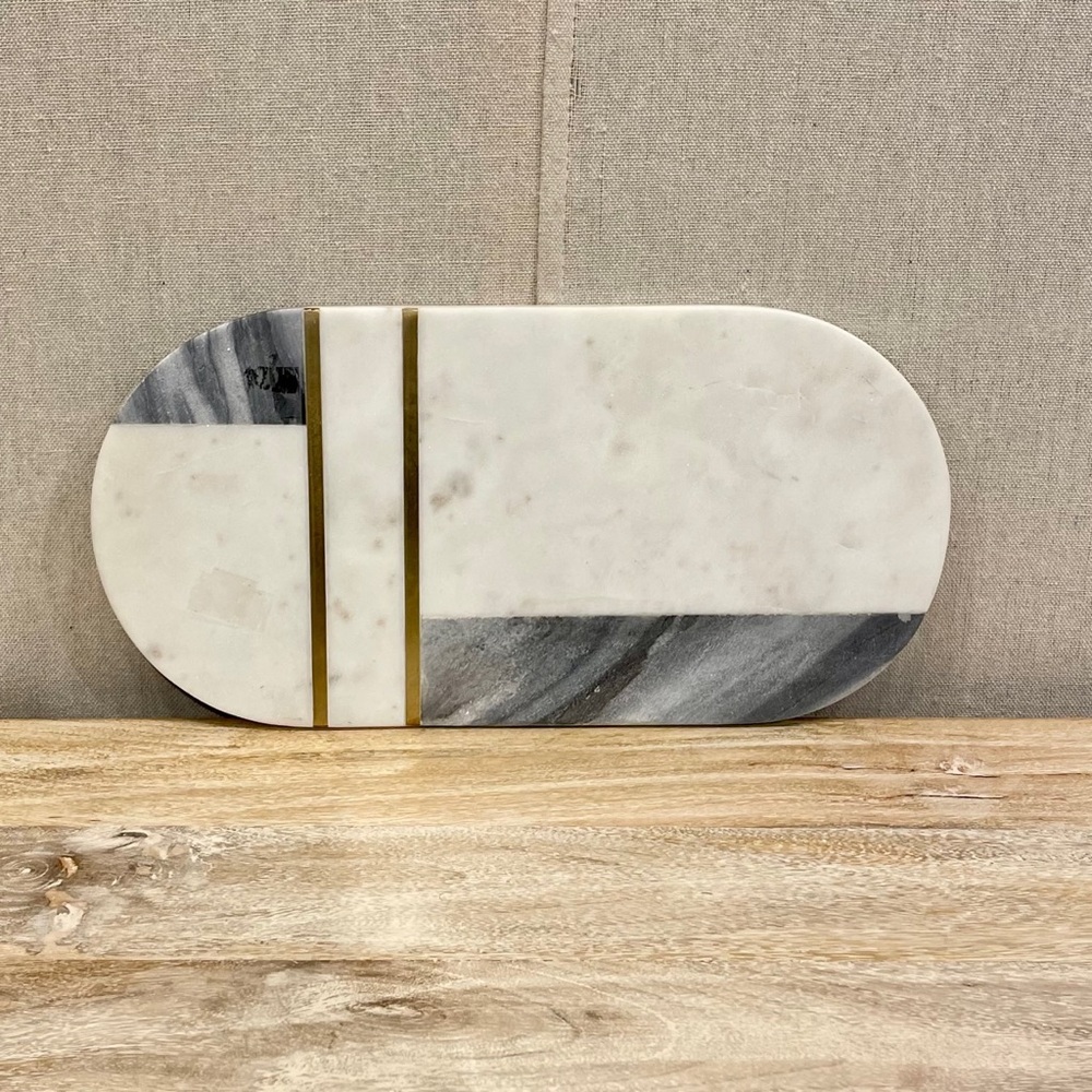 Marble & Brass Charcuterie Serving Board Cutting board